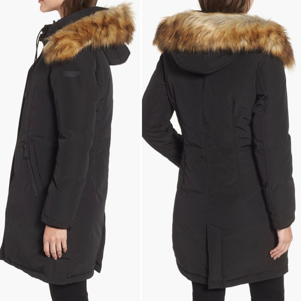 🍁Sam Edelman Faux Fir Trim Down Parka - Picture 1 of 17